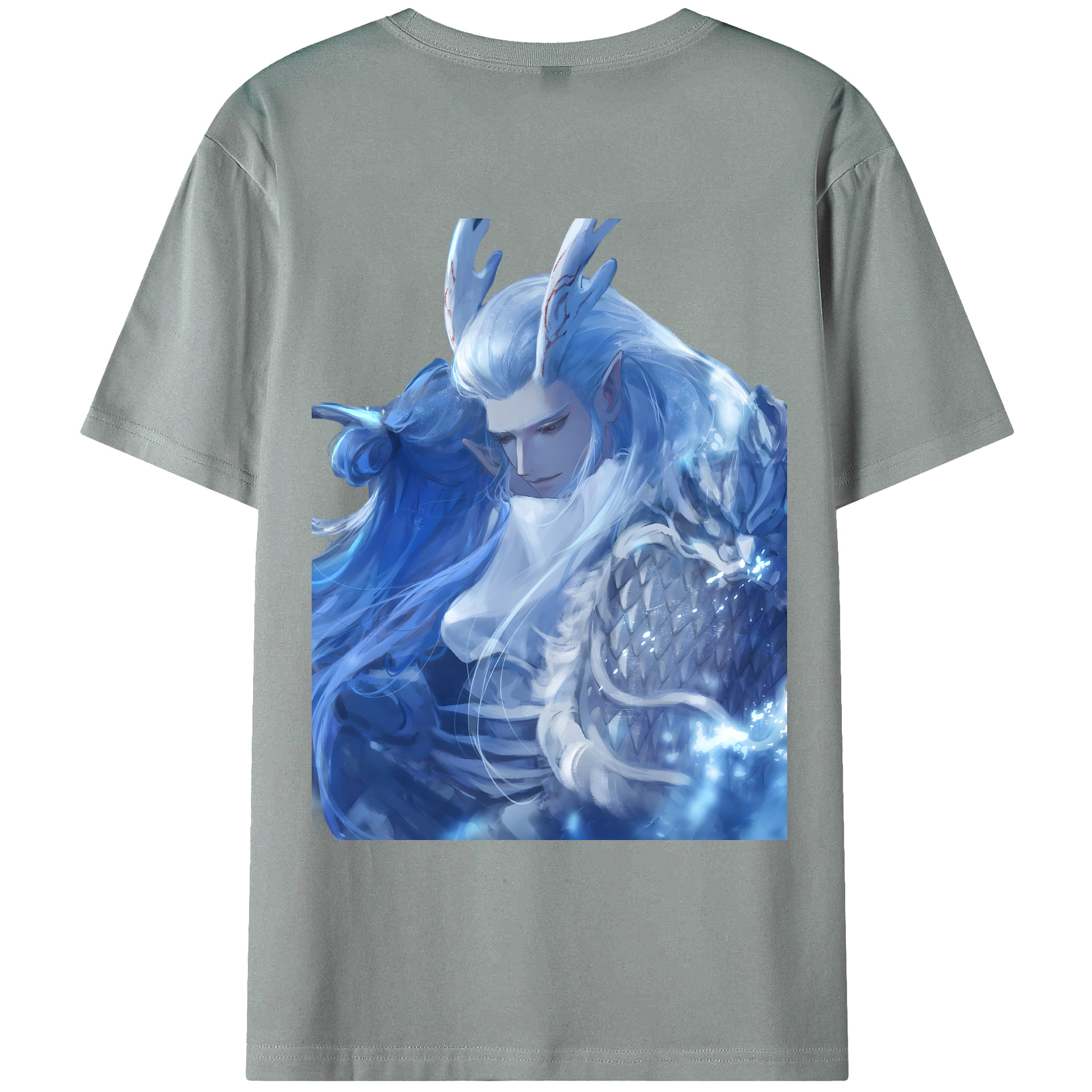 （画像用） Ne Zha 2 ナタ 魔童の大暴れ 綿100％ メンズ半袖Tシャツ（バックプリント） 通気性